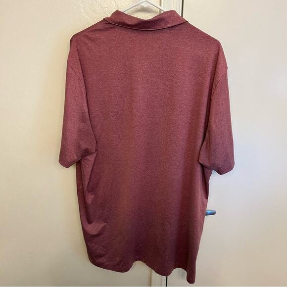 Adidas Heathered Maroon Men's Red Polo Shirt Size XL - Picture 6 of 7